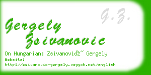 gergely zsivanovic business card